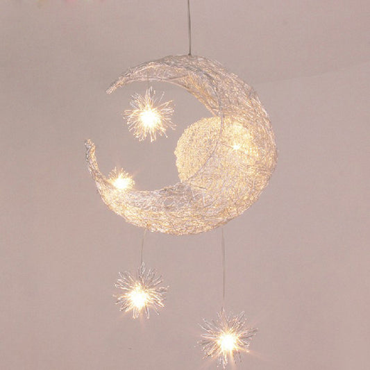 Aluminum Star & Moon Chandelier - OSC