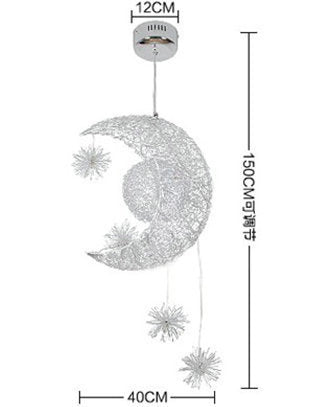 Aluminum Star & Moon Chandelier - OSC