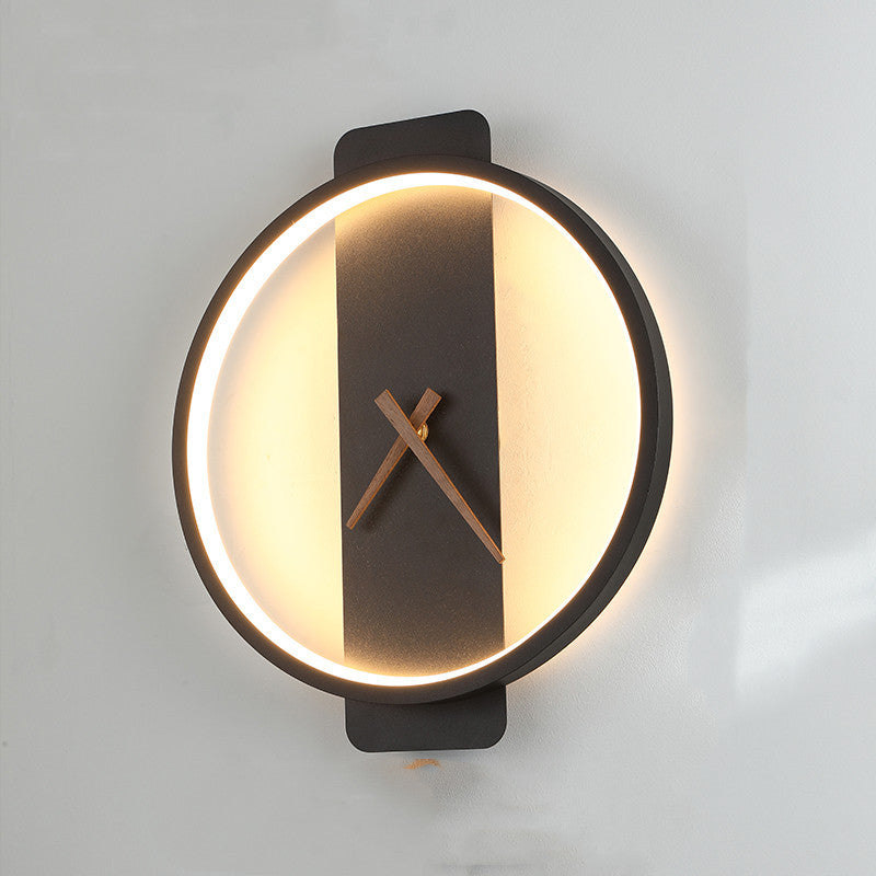 Nordic Bedside Wall Lamp with Clock Design - OSC