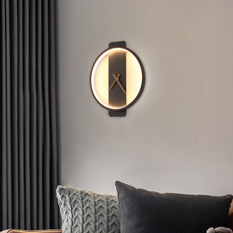 Nordic Bedside Wall Lamp with Clock Design - OSC