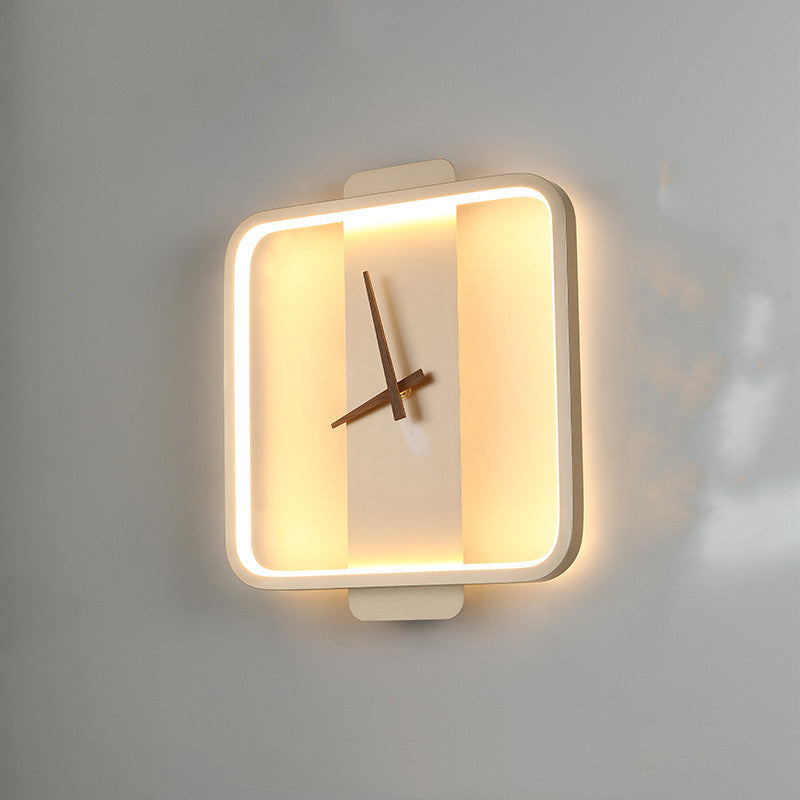 Nordic Bedside Wall Lamp with Clock Design - OSC