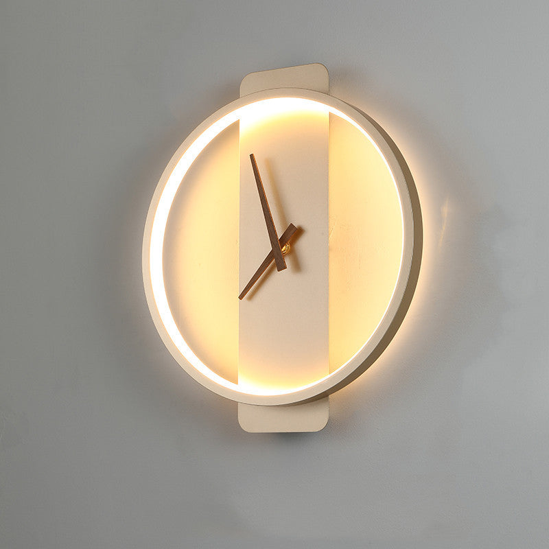 Nordic Bedside Wall Lamp with Clock Design - OSC