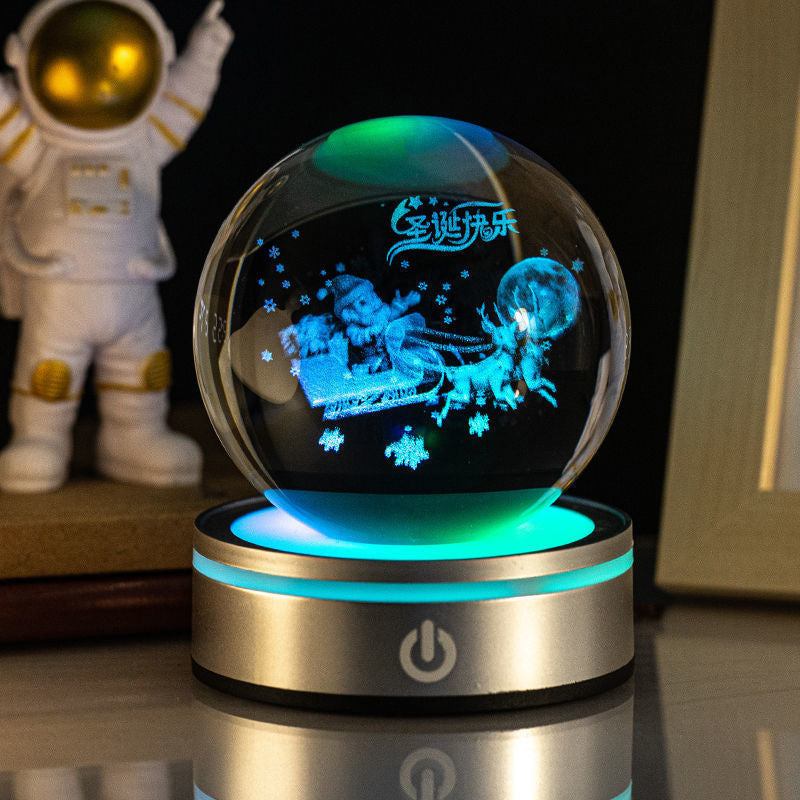 3D Luminous Crystal Ball Night Lamp - OSC